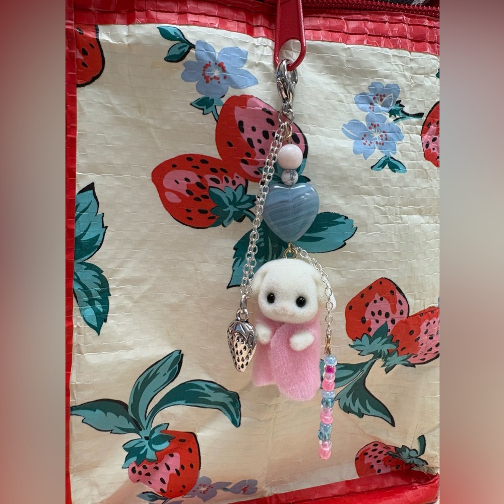 CALICO CRITTERS Custom Phone Charm Keychains! 🐰Flora Rabbit Baby! 🩷 - Picture 3 of 4